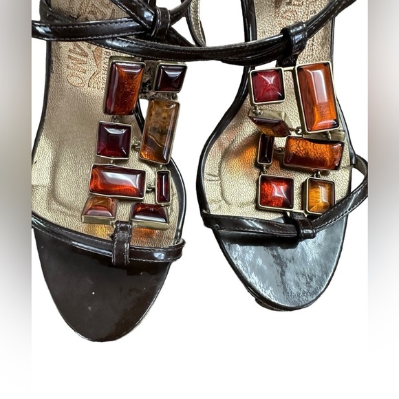 Salvatore Ferragamo Jeweled Heels. TAMARA WOMENS Size 6.5 L - Picture 2 of 15